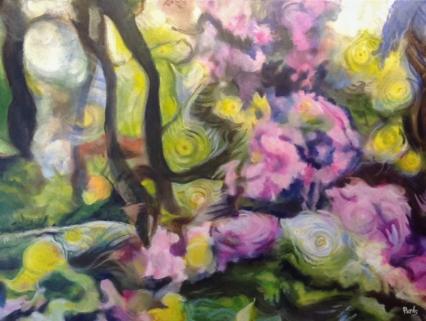 Click here to view Modern Jazz And Benn's Redbud Tree by Jim Parks