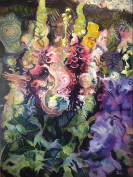 Hollyhocks by Jim Parks
