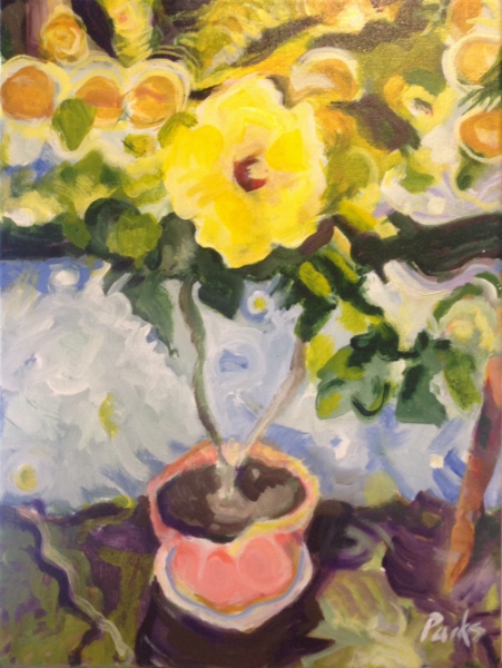 Yellow Flower & Pot by Jim Parks